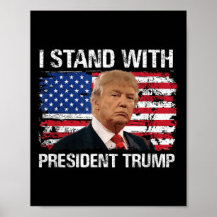 Poster Je tiens le président Trump American Flag Trump 20