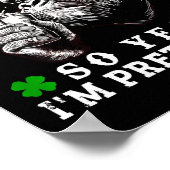 Poster Je tiens une bière donc ouais je suis plutôt occup (Coin)