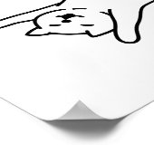 Poster Je Travaille Dur Pour Que Mon Chat Ait Une Meilleu (Coin)