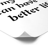 Poster "Je travaille dur pour que mon chien puisse avoir (Coin)