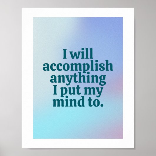 Poster Je Vais Accomplir Toute Inspiration (Devant)