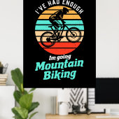 Poster Je Vais En VTT (Bureau à domicile)