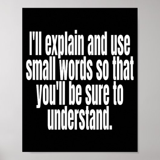 Poster Je vais expliquer et utiliser des petits mots pour (Devant)