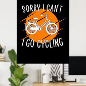 Poster Je Vais Faire Du Cyclisme (Bureau à domicile)