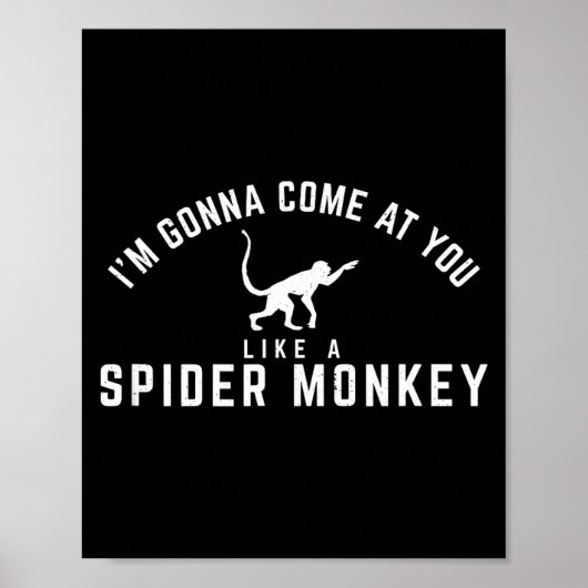 Poster Je vais venir comme un singe araignée (Devant)