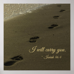 Poster Je Vais Vous Transporter Des Empreintes De Sable