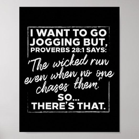 Poster Je Veux Aller Jogging Mais Proverbes Drôle Courir (Devant)