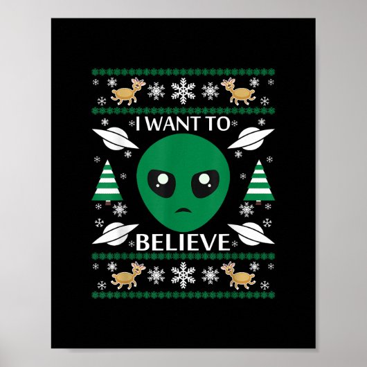 Poster Je Veux Croire Noël Alien (Devant)