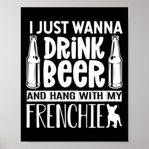 Poster Je Veux Juste Boire De La Bière Avec Mon Français