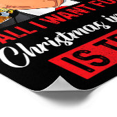 Poster Je Veux Noël En Juillet Est Trump Drôle Père Noël (Coin)