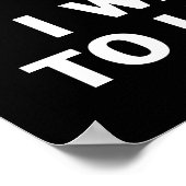 Poster Je Veux Partir (Coin)