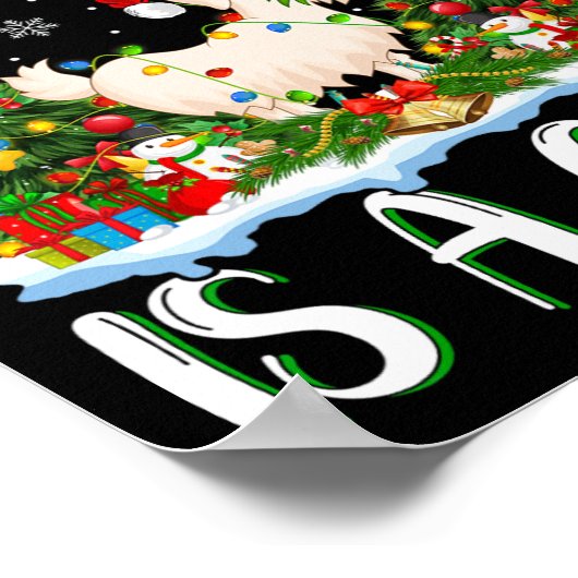 Poster Je Veux Pour Noël C'Est Une Chèvre Les Lumières De (Coin)