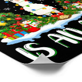 Poster Je Veux Pour Noël Est Un Alpaca Lumières Arbre (Coin)