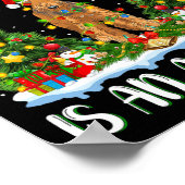 Poster Je Veux Pour Noël Est Un Chien Airedale Terrier Xm (Coin)