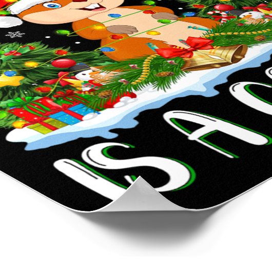 Poster Je Veux Pour Noël Est Un Gopher Xmas Lumières Arbr (Coin)