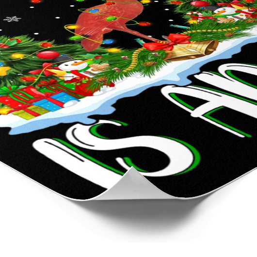 Poster Je Veux Pour Noël Est Un Ibis Oiseau Xmas Poids Ar (Coin)