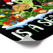 Poster Je Veux Pour Noël Est Une Tortue De Mer Xmas Tree (Coin)