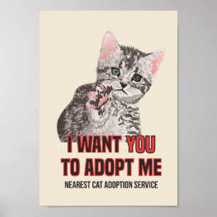 Poster Je veux que Yout m'adopte au service d'adoption de