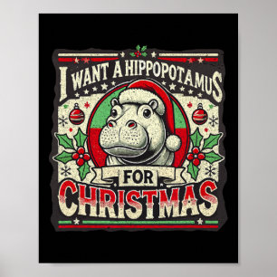 Poster Je Veux Un Hippopotame Pour Noël