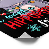 Poster Je Veux Un Hippopotame Pour Noël Mignonne (Coin)