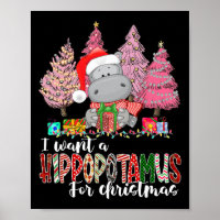 Je veux un hippopotame pour Noël Xmas Hippo Pour