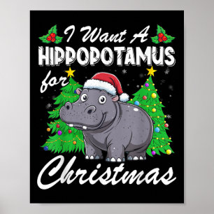 Poster Je Veux Un Hiptamus Pour Noël Fille Hip Kids