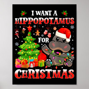 Poster Je veux un Noël Hiptamus drôle Xmas amateur de han