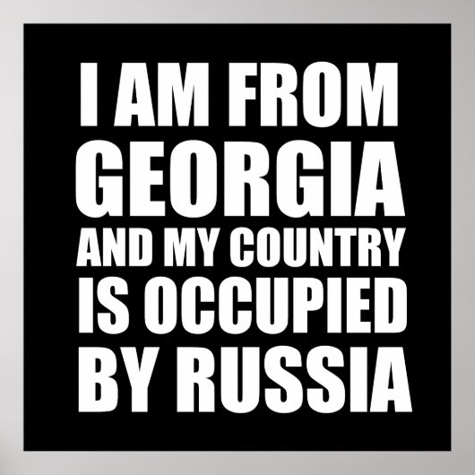 Poster Je viens de Géorgie et mon pays est occupé (Devant)