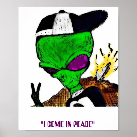 POSTER JE VIENS EN PAIX (Devant)