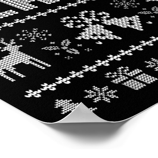 Poster Je Viens En Paix Noël Noël Noël Noël Noël Reindeer (Coin)