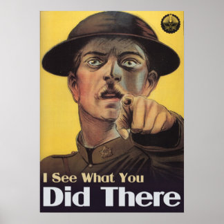 Poster Je vois ce que tu as fait là-bas