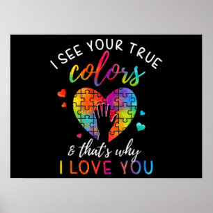 Poster Je Vois Vos Vrais Couleurs, Puzzle L'Autisme Mondi