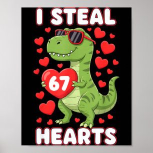 Poster Je vole des cœurs 67 Trex Enfants Saint-Valentin M
