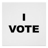 Poster Je vote (Devant)