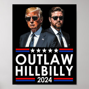 Poster Je vote pour l'hors-la-loi et le Trump à la collin