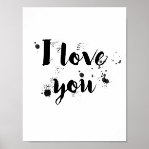 Poster Je vous aime - Minimaliste