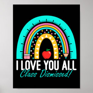 Poster Je Vous Aime Tous Classe Enseignant Rejeté Jour De
