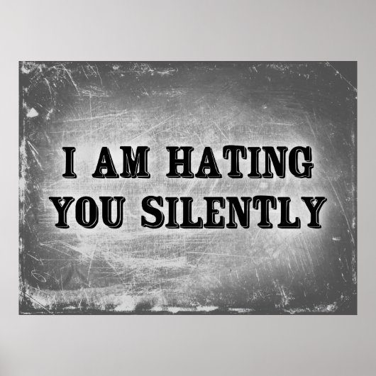 Poster Je Vous Déteste Silencieusement (Devant)