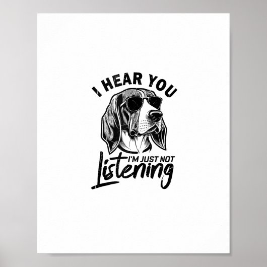 Poster Je vous entends, je ne fais que ne pas écouter Fun (Devant)