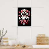 Poster Je vous mâche - Chien Pun Saint Valentin (Cuisine)