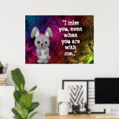 Poster Je Vous Manque (Bureau à domicile)