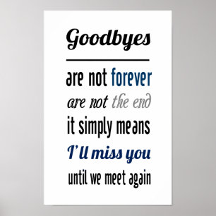 Poster Je vous manquerai (taille d'image standard)