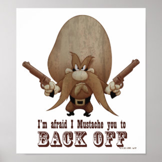 Poster Je Vous Moustache De Reculer