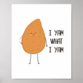 Poster Je Yam Ce Que Je Yam ! Super Yam Vegetable Pun (Devant)