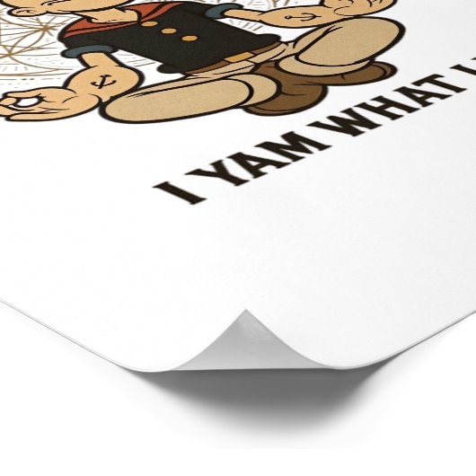 Poster Je Yam What I Yam Mème Citation (Coin)