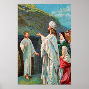 Poster Jean 11:38-44 Lazare, Sortez