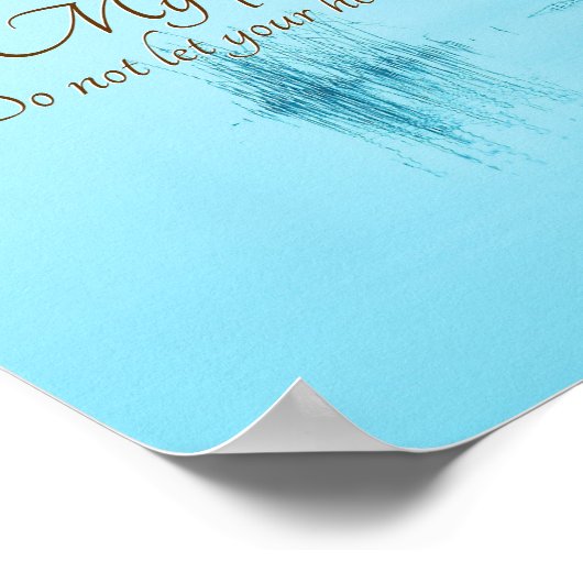 Poster Jean 14:27 Jésus dit : "Paix, je pars avec toi," (Coin)