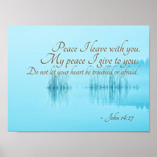 Poster Jean 14:27 Jésus dit : "Paix, je pars avec toi," (Devant)