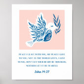 Poster Jean 14:27 Verset de la Bible Art chrétien (Devant)