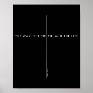 Poster Jean 14 6 Jésus est Roi Le Chemin La Vérité La Vie